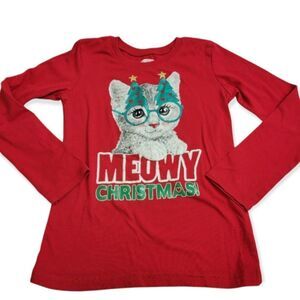 Holiday Time Meowy Kitty Christmas shirt S6/6x